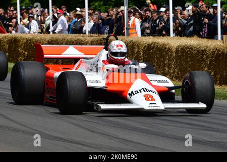 Mark Higson, McLaren Cosworth MP4-1, Grand-Prix-Größen, Grand-Prix-Autos aus den rein fossilen Brennstoffen angetrieben mechanisch basierten Mitte der fünfziger Jahre Racer bis t Stockfoto