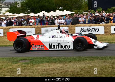 Mark Higson, McLaren Cosworth MP4-1, Grand-Prix-Größen, Grand-Prix-Autos aus den rein fossilen Brennstoffen angetrieben mechanisch basierten Mitte der fünfziger Jahre Racer bis t Stockfoto