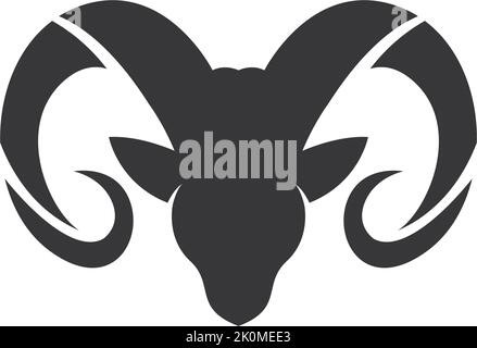 RAM Horns Vector Logo Icons Vorlage Stock Vektor
