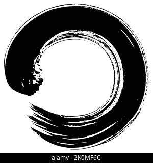 Enso Zen Circle Pinsel Kontur Vektor Kunst Stock Vektor
