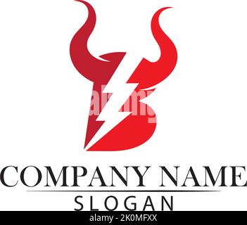 Stier Horn Logos und Symbole Vorlage Symbole app Stock Vektor