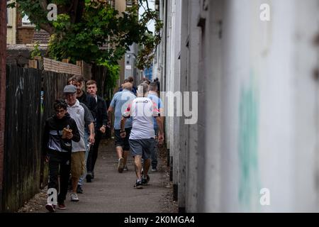 03/09/2022 Luton Town 1 Wigan Athletic 2. Kenilworth Road. Meisterschaft. Stockfoto