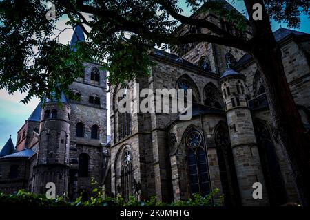 Blick auf den Trierer Petersdom Stockfoto