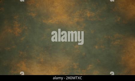 Alte rostige Textur grün rissige Wand, die alte Farbe Textur ist rissig Zerstörung mit gelben Farben. Grunge Wandstruktur für Design und Tapete Stockfoto