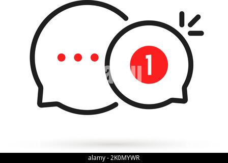 Neue Nachricht im Online-Chat Stock Vektor