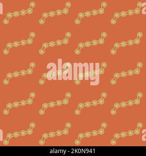 Connected Fahrrad Kette nahtlose Wiederholung Muster Vektor Illustration Design Stock Vektor