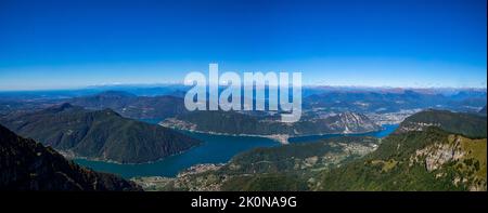 Landschaft der Schweiz vom Berg Generoso Stockfoto