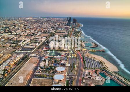 Meeresblick von Jeddah Saudi-Arabien Stockfoto