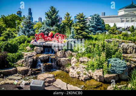 Eine riesige öffentliche Ausstellung von Wassertieren in Chicago, Illinois Stockfoto