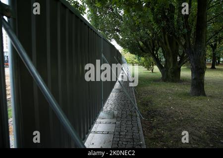 Die Überreste des 1944 von den Nazis zerstörten Sächsischen Palastes sind am 13. September 2022., 2022 auf dem Pilsudski-Platz in Warschau, Polen, freigelegt. A CO Stockfoto