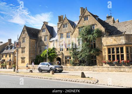 Das Lygon Arms, ein Luxushotel im malerischen Cotswold-Dorf Broadway, Cotswolds, Worcestershire, England, Großbritannien Stockfoto