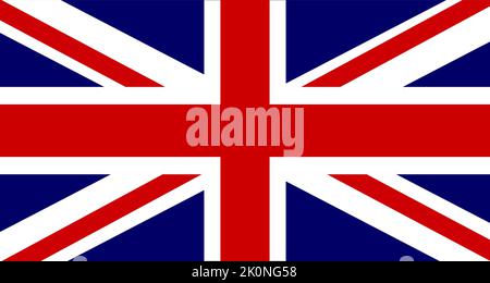 Vereinigtes Königreich National Flag - UK Flag Vector eps Datei - London, uk, Flag Vector blau weiß rot Streifen. Stock Vektor