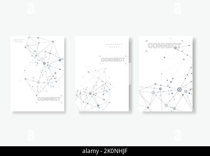 abstrakte Molekül Form, glänzend Icons set Stock Vektor
