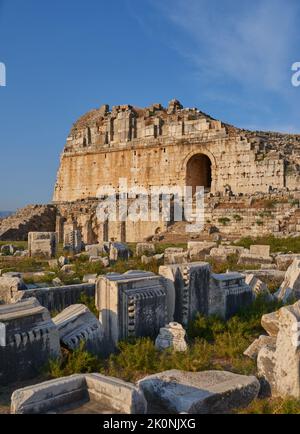 Amphitheater der antiken Stadt Milet, Türkei Stockfoto