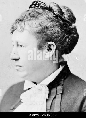 Porträt von Julia Dent Grant, der Ehefrau und First Lady von Präsident Ulysses Grant. Stockfoto