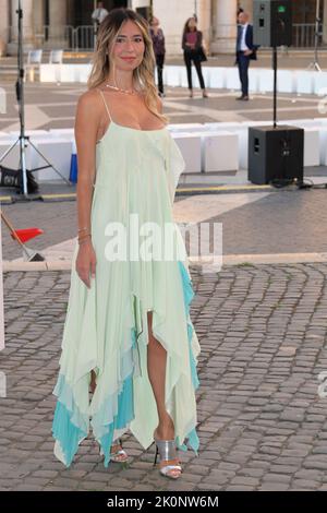 Rom, Italien. 12. September 2022. Alessia Valerio nimmt an der Laura Biagiotti Modenschau im Campidoglio Place Teil. (Foto: Mario Cartelli/SOPA Images/Sipa USA) Quelle: SIPA USA/Alamy Live News Stockfoto