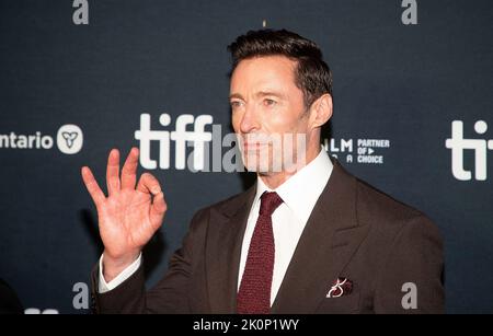 Toronto, Kanada. 12. September 2022. Hugh Jackman nimmt an der Premiere von „The Son“ während des Toronto International Film Festival 2022 in der Roy Thomson Hall am 12. September 2022 in Toronto, Ontario, Teil. Foto: PICJER/imageSPACE/Sipa USA Kredit: SIPA USA/Alamy Live News Stockfoto