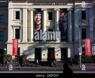 Melbournes Immigration Museum. Stockfoto