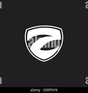 Buchstabe z einfaches schlichtes Emblem geometrisches Logo Vektor Stock Vektor