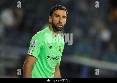 Empoli, Italien. 11. Oktober 2021. Rui Patricio Spieler von Roma, während der MatchserieEine italienische Meisterschaft Empoli gegen Roma Endergebnis, Empoli 1, Roma 2, Spiel im Carlo Castellani Stadium gespielt. Empoli, Italien, 12. September 2022. (Foto von Vincenzo Izzo/Sipa USA) Quelle: SIPA USA/Alamy Live News Stockfoto