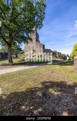 Alte mittelalterliche Burg von Grimburg in Deutschland Stockfoto