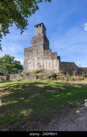 Alte mittelalterliche Burg von Grimburg in Deutschland Stockfoto