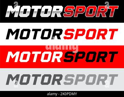 Motorsport Logo Vector Auto Aufkleber Stock Vektor