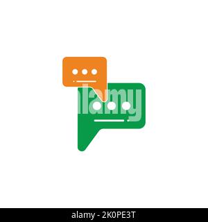 Buchstabe p Forum Kommunikation Gespräch bunte Logo Vektor Stock Vektor
