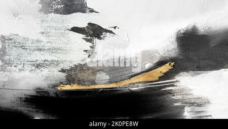 Moderne abstrakte Landschaft. Künstlerische kreative Design-Projekte: Plakate, Banner, Teppich, KARTEN, Websites, Drucken, Hintergrundbild. Handbemalte Kunstwerke Stockfoto