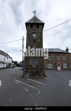 St Teath Cornwall Großbritannien 09 12 2022 Cornisches Dorf North Cornwall Geburtsort von Anne Jeffries 1626 eine Märchenhexe Stockfoto