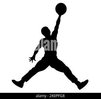 Spieler Hält Basketball Stretching Beine Athlete Silhouette Illustration Training Game Sport Stock Vektor