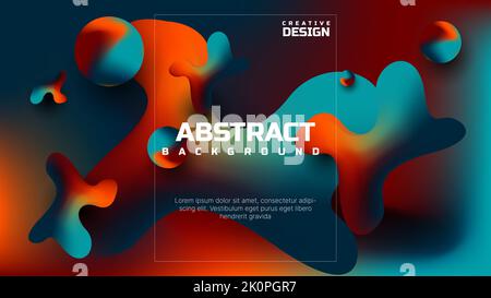 Ein abstraktes Design aus Formen auf einem farbenfrohen Hintergrund Stock Vektor