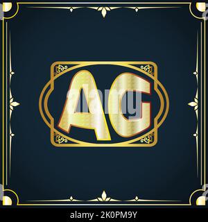 Initial Letter AG Royal Luxus Logo Vorlage Stock Vektor