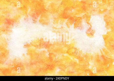 Herbst orange Farbe abstrakt, natürliche Grunge Aquarell, handbemalte Textur, Hintergrund Illustration Stockfoto