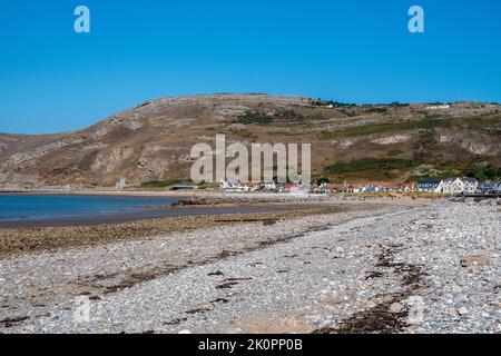 West Shore Beach in Llandudno an der Küste von North Wales, UK. Stockfoto