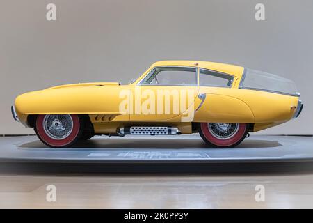 BILBAO, SPANIEN-10. SEPTEMBER 2022: 1952 Pegaso Z-102 Cupola (Cupula) Stockfoto