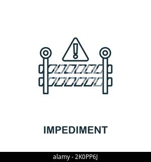 Hindernissymbol. Einfaches Element aus der agilen Methodensammlung. Gefülltes Hindernissymbol für Vorlagen, Infografiken und mehr Stock Vektor