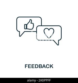 Feedback-Symbol. Einfaches Element aus der agilen Methodensammlung. Ausgefülltes Feedback-Symbol für Vorlagen, Infografiken und mehr Stock Vektor