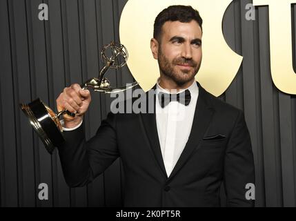 Los Angeles, USA. 12. September 2022. Brett Goldstein kommt bei der Apple TV Primetime Emmy Party an, die am Montag, dem 12. September 2022, bei Mother Wolf in Los Angeles, CA, stattfand. (Foto: Sthanlee B. Mirador/Sipa USA) Quelle: SIPA USA/Alamy Live News Stockfoto