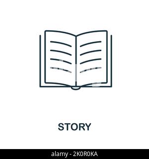 Story-Symbol. Einfaches Element aus der agilen Methodensammlung. Filled Story-Symbol für Vorlagen, Infografiken und mehr Stock Vektor