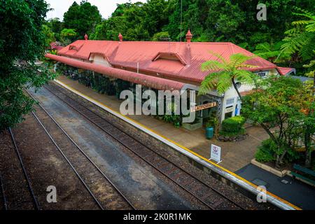 Kuranda Scenic Railway Station, Kuranda, Atherton Tablelands, Far North Queensland, Australien Stockfoto