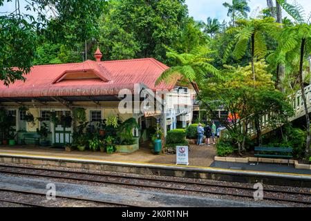 Kuranda Scenic Railway Station, Kuranda, Atherton Tablelands, Far North Queensland, Australien Stockfoto