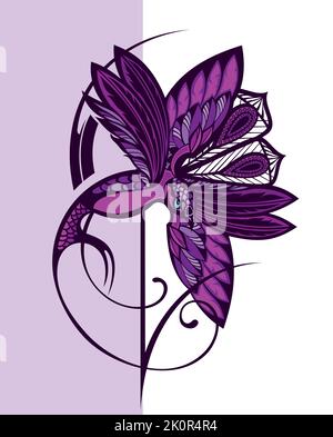 Kolibris isoliert. Trendiger Vektordruck.Colibri. Vektorgrafik Stock Vektor