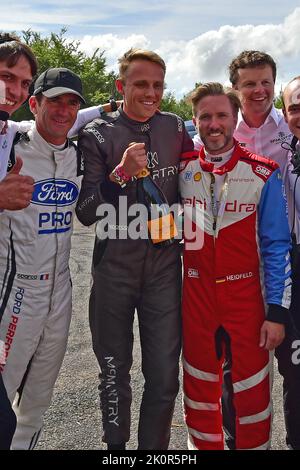 Die drei schnellsten Fahrer, Romain Dumas, Max Chilton, Nick Heidfeld, Sparks of Genius, Voll elektrisch angetrieben mit erstaunlichen Drehungen von Stockfoto