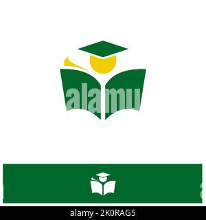 Logo-Vorlage Für Den Bildungsbereich. Swoosh moderne Bildung Logoserie, Logo Vektor-Design Stockfoto