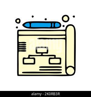 Strategie-Symbol isoliert auf weißem Hintergrund aus Strategie-Sammlung. Strategie-Symbol trendige und moderne Strategie-Symbol für Logo, Strategie-Symbol einfach si Stockfoto