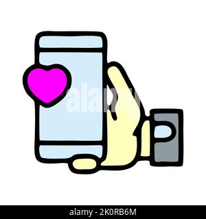 Social-Media-Symbol isoliert auf weißem Hintergrund aus Freundschaftskollektion. Social-Media-Symbol trendy und moderne Social-Media-Symbol für Logo, Social Me Stockfoto