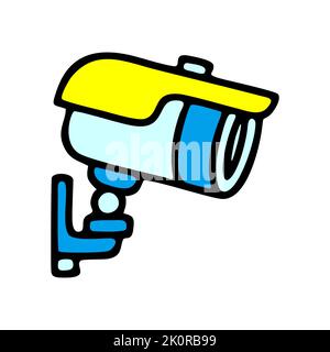 cctv-Kamera-Symbol isoliert auf weißem Hintergrund aus Smart-Home-Sammlung. cctv-Kamera-Symbol trendy und moderne cctv-Kamera-Symbol für Logo, Web, App, UI Stockfoto
