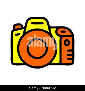 dslr Kamera Symbol isoliert auf weißem Hintergrund aus dem Internet der Dinge Sammlung. dslr Kamera Symbol trendy und moderne dslr Kamera Symbol für Logo, dslr Stockfoto