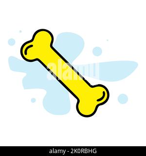 Symbol für Tierfutter. Skizzieren Tierfutter Knochen Vektor-Symbol für Web-Design isoliert auf weißem Hintergrund Stockfoto